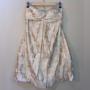 Vintage floral strapless dress